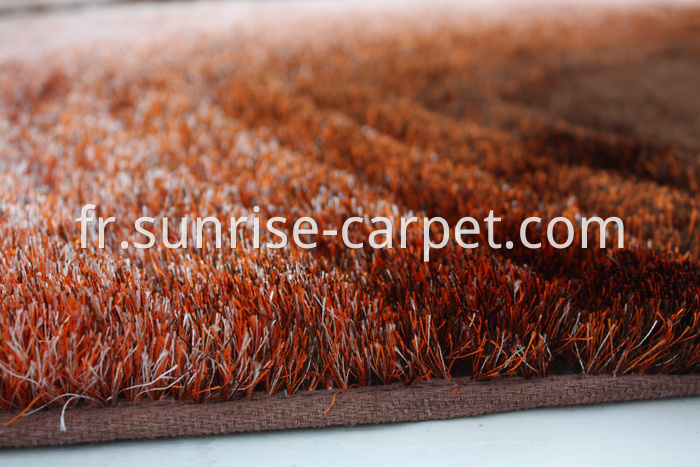 Thin Polyester Shaggy Rug with 3D Design